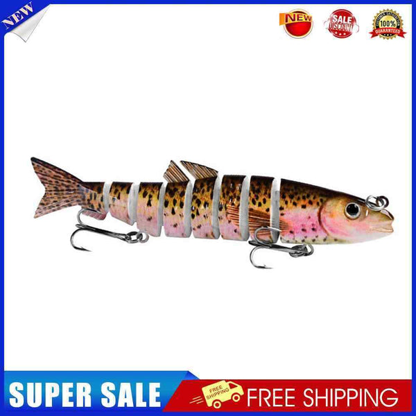 Multi Jointed 12.5cm 21.5g Lures Artificial Wobbler Fishing Hard Bait (C)