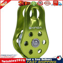 Rock Climbing Pulley Aluminum Bearing Lifting Fixed Rope Equipment (Green) Newly