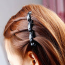 2PCS Double Bangs Hairstyle Hairpin Hair Accessories Black+Coffee hot.