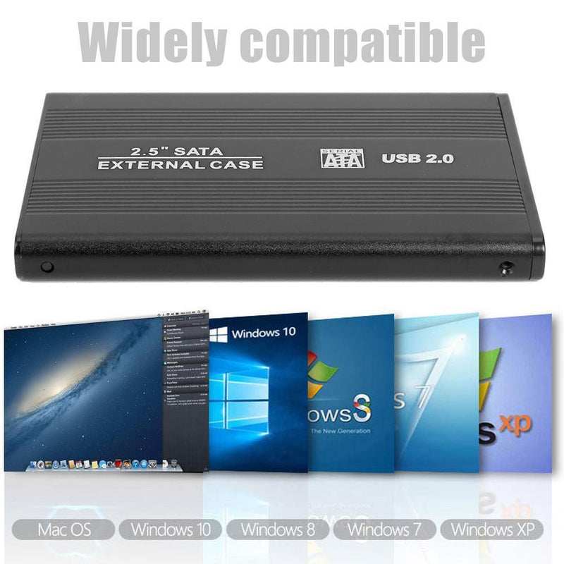 2.5 inch USB 2.0 to SATA HDD Case External 480Mbps SSD Hard Drive Enclosure