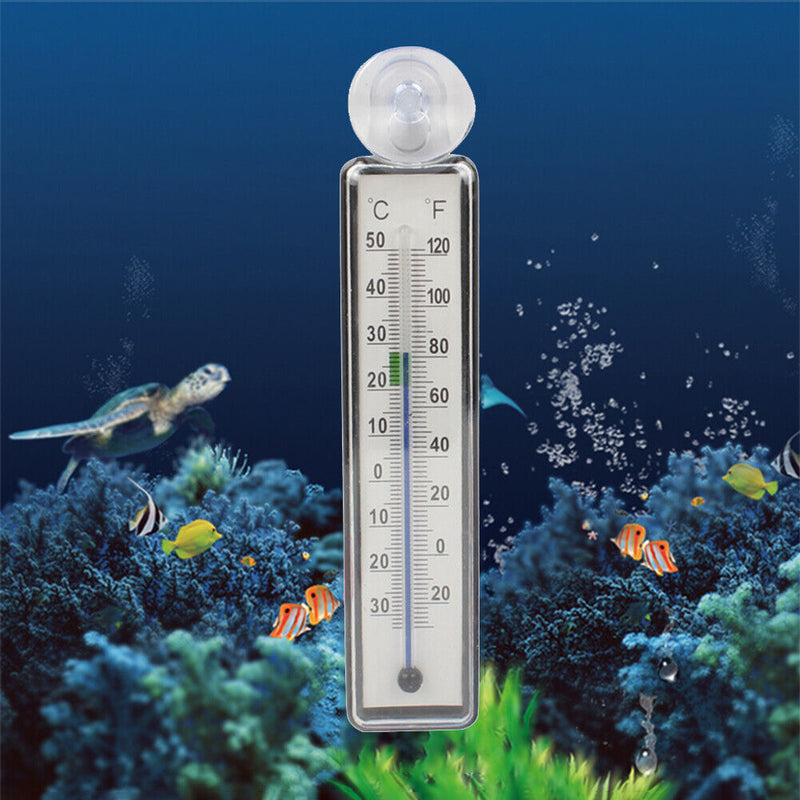 Aquarium Thermometer Fish Tank Glass Temperature Gauge Meter Suction Cup Newly