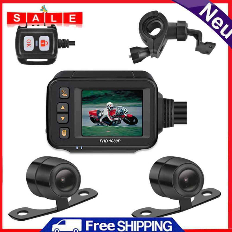 SE30 Motorcycle Dash Cam Front + Rear Camera 2 Inch Display Motorbike DVR System