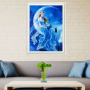 5D DIY Round Drill Diamond Painting Moon Goddess Cross Stitch Embroidery(A