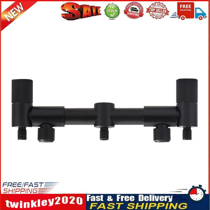 Fishing Rod Bite Alarms Holder Carp Fish Pole Buzz Bar Stand (2 Heads) Newly