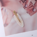 Acetate Leaves Seamless Hair Clip Girls No Bend Crease Bangs Clips (White) Newly
