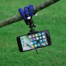 Flexible Octopus Phone Tripod Bracket Monopod with Phone Clip (Blue)