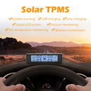 Solar Car TPMS Black White Screen 4 Sensor Tire Pressure Monitoring Alarm S