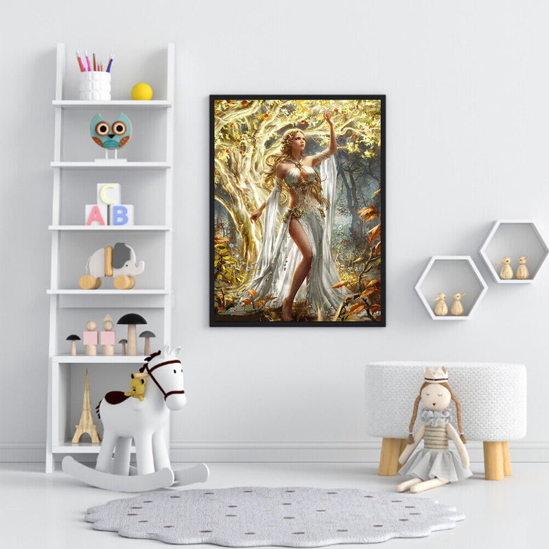 Canvas Painted Oil Paint By Numbers Goddess Forest Modern Bedroom Wall Arts