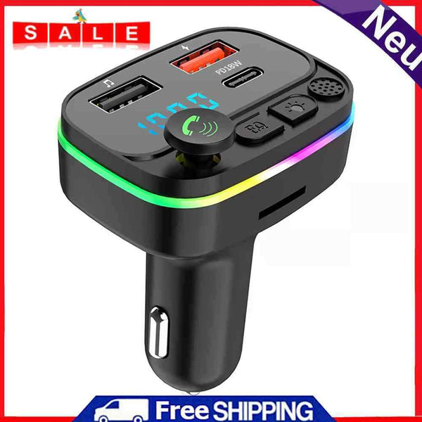 Car Bluetooth-Compatible Player Car Mic Audio Receiver Dual USB Fast Charger
