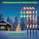 Solar Candy Cane Lights Waterproof Xmas Pathway Marker Lights with Stars