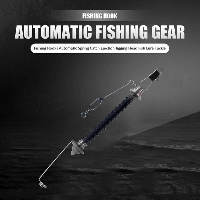 Fishing Hooks Automatic Spring Catch Ejection Jigging Head Fish Lure Tackles