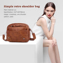Fashion Crossbody Tote Bag Solid Multi-pocket Soft PU Shoulder Money Phone Purse