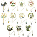 Pagination Mark Metal Book Markers Bookmark Peacock Book Clip Brass Tassel