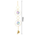 1/5pcs Hanging Moon Sun Heart Ball Light Catcher Crystal Outdoor Wall Wind Ch