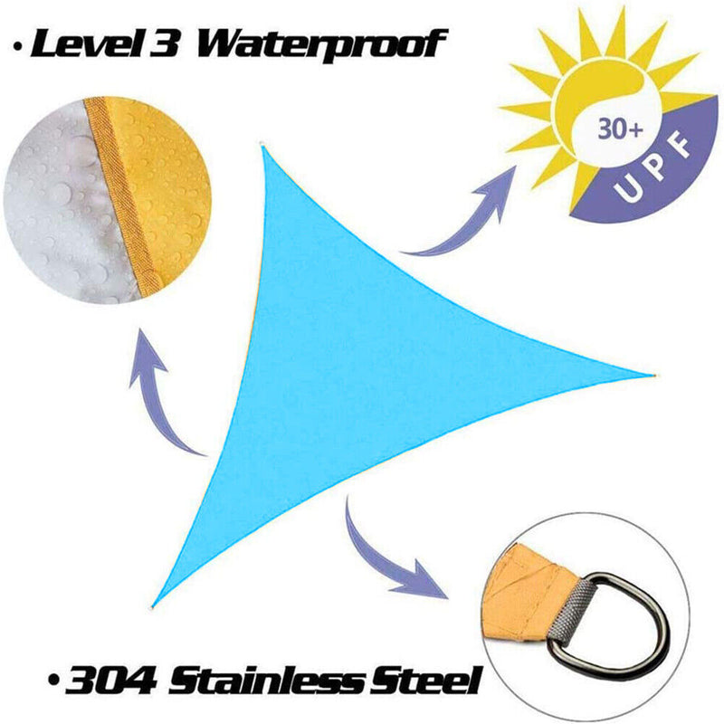 Outdoor Waterproof Triangle Canopy Awning Camping Patio Tent (Sky Blue)