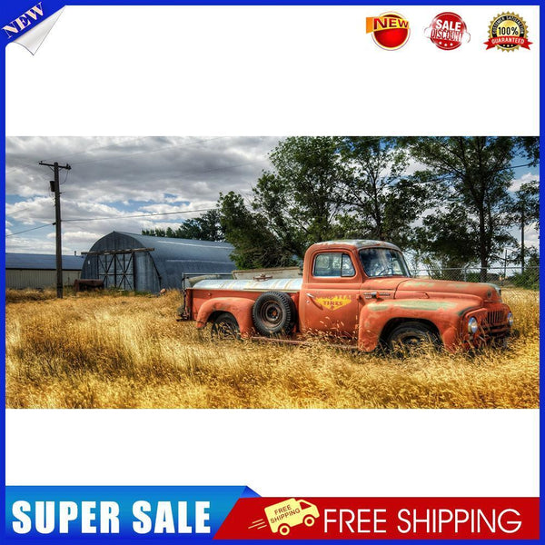 Paint By Numbers for Beginner Car on Farm Grassland Acrylic Painting Kit