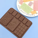 Baking Accessories Silicone Block Moulds Waffle Chocolate Molds 9 cavity