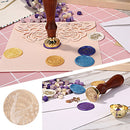 Animal Round Retro Wax Seal Stamp Head Fire Paint for Wedding Invitations D