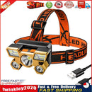 5xLED 1200mAh Portable Headlight USB Rechargeable Outdoor Fishing Headlamp Newly