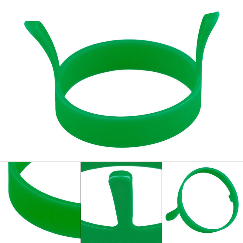 1pc Round Silicone Fried Egg Tool Pancake Mould Ring Poacher (Green)