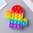 Silicone Push Bubble Fidget Anti Stress Autism Need Toys Rainbow (Cactus ) Newly