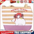 Woman Zipper Canvas Coin Purse Handbag Tote Pocket Money Bag (Polar Bear)