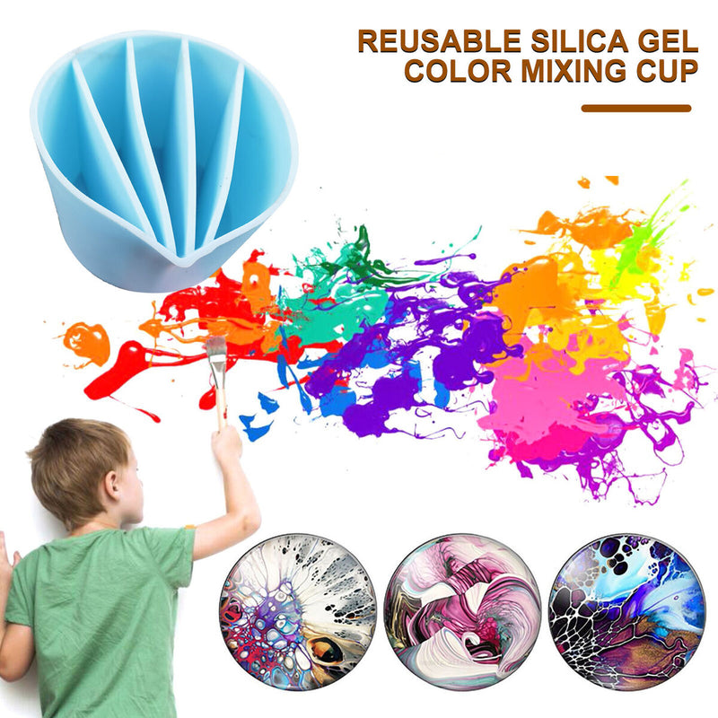 Split Color Mixing Cups for Paints Tools Acrylic Painting Pouring Multi Cha
