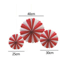 3pcs Halloween Bar Hanging Garland Bunting Round Paper Flower Banner Pull Flag