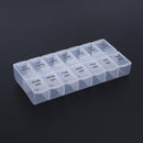 Braille Medicine Organizer Portable 14 Dividers Table Dispenser Big Compartme