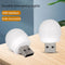 USB Plug Lamp Computer Mobile Power Charging USB Night Light (4pcs-White) Newly