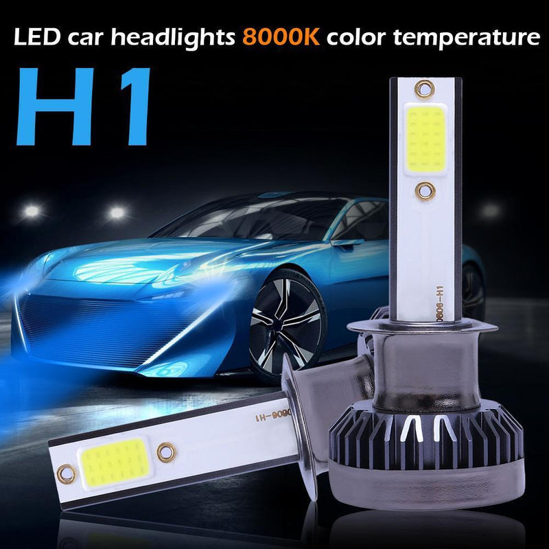 1 Pair Mini COB LED Car Headlight Bulbs 72W 12000LM 8000K Auto Headlamp Bulbs