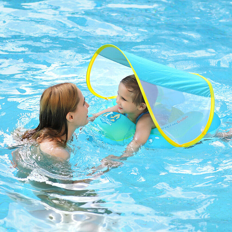 Baby Swimming Rings with Canopy Inflatable Float Pool Bathtub Summer Toys Newly