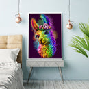 Diamond Painting Colorful Alpaca Full Round Drill Picture of Rhinestone Drawing
