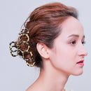 Korean Geometric Shaped Hair Claw for Women Leopard Hair Crab Hairpin Barrettes