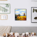 Field Windmill Frameless DIY Oil Paint by Numbers Hand Painted Art Craft