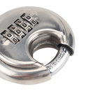 4 Digit Combination Discus Lock Keyless Stainless Steel Disc Padlock 70mm Newly