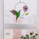Stained Sun Catcher Bird Pendant Glass Hummingbird Hanging Ornament Window