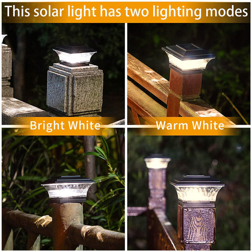 #A Solar Post Cap Lights 3 Working Mode Waterproof Outdoor Column Patio Street L
