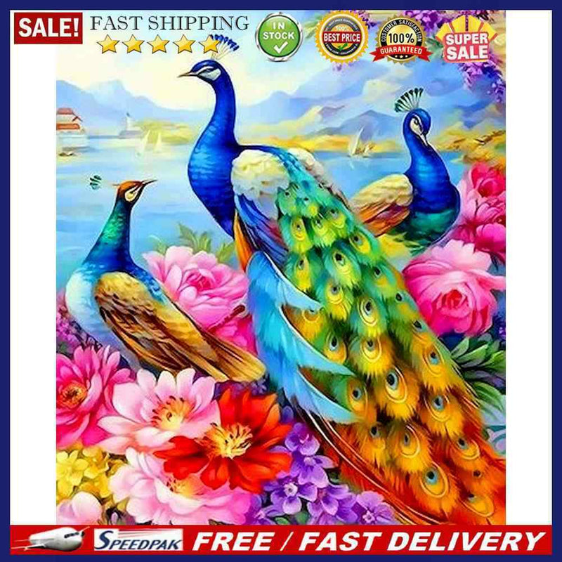 Animal Oil Paint By Numbers Kit DIY Frameless Drawing Picture for Adults Deco