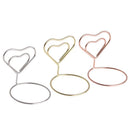 Clamp Heart Shape Photos Clips Clamps Stand Place Card Table Numbers Holder
