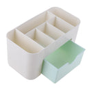 Desktop 6 Grid Makeup Organizer Storage Cosmetic Drawer Case(Light Green)