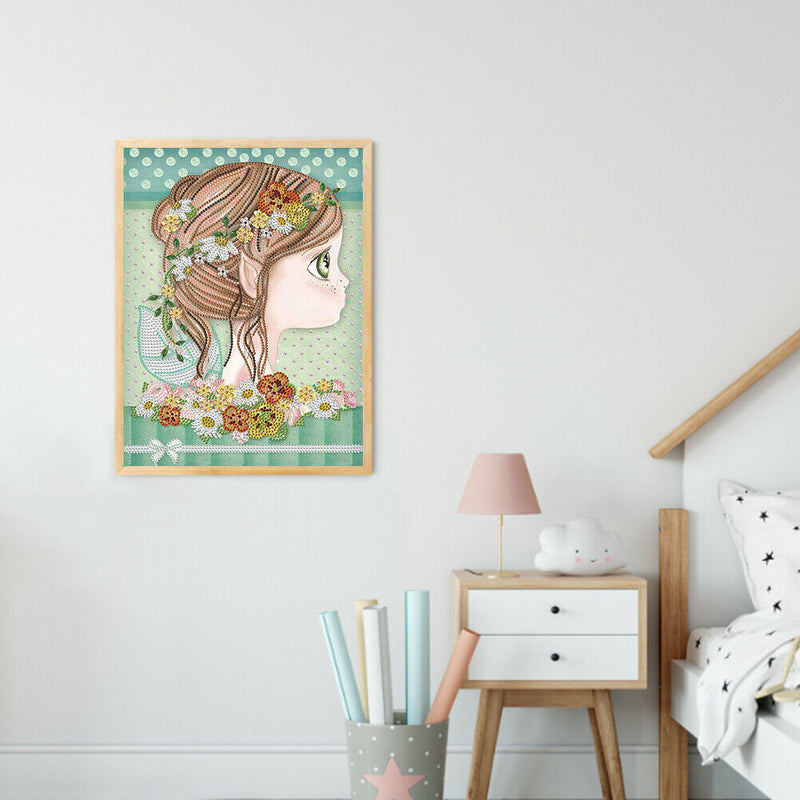 #A 5D Diamond Painting Elf Girl Partial Special Shape Drill DIY Home Decoration