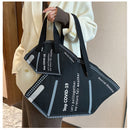 Chain Large Capacity Canvas Messenger Bag Handbag Shoulder Bag Tote Bag Ladies