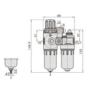 Moisture Filter Regulator Air Pressure Filter Pneumatic Oil Water Separator