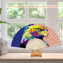 Folding Fans Eagle Pattern DIY Painting By Numbers Fans Art Home Decor for Gifts