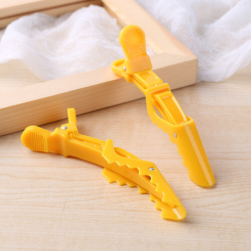 6pcs Alligator Hair Clip Grip Clamps Women Girls Styling Hairpin (Yellow) Newly