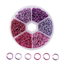 Mixed Color Fashion Jewelry Piercing Nail Dangle Ring Metal Alloy Glitter