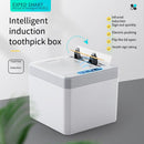 Household Electric Toothpick Storage Box Automatic Dispenser (Gray White)