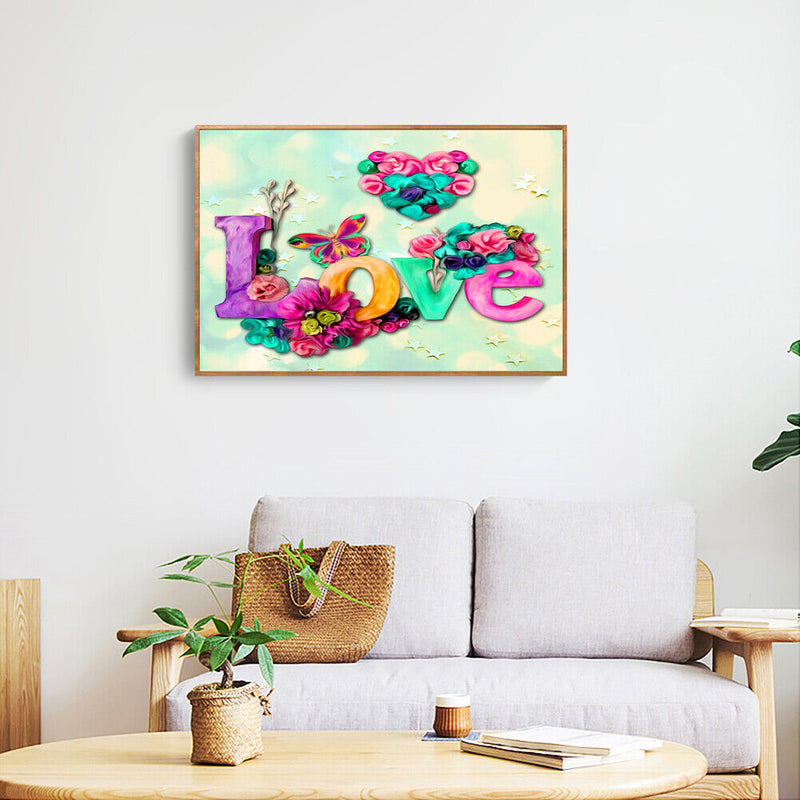 Character Love No Frame Pictures By Number DIY Art Digital Coding Oil Paint