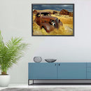 Retro Car Pattern Full Round Drill Diamond Painting for Handicraft Enthusiast